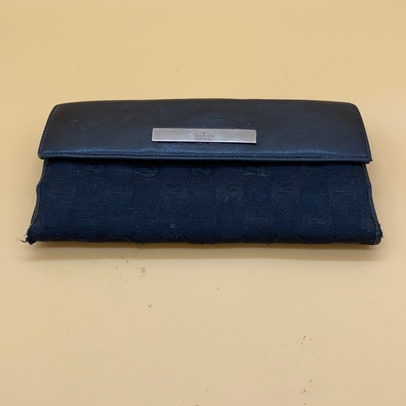 Vintage Gucci Jacquard Monogram Long Wallet - Picture 1 of 13